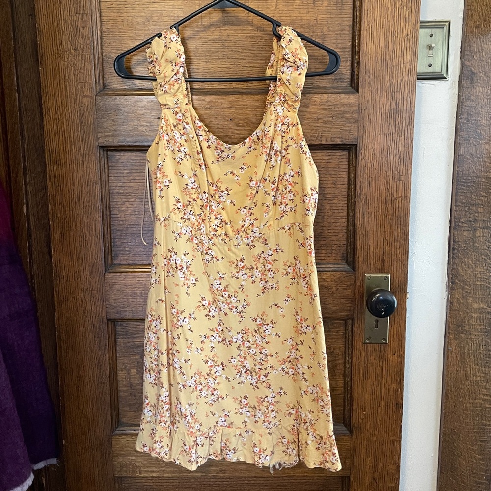 American Eagle Yellow Floral Dress
